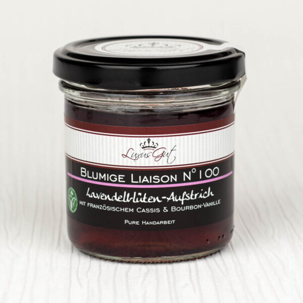 Gourmet-Lavendelblueten-Aufstrich mit franzoesischem Cassis und Bourbon-Vanille